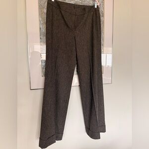 Semantiks Brown Tweed wide leg pant with Flecked Detail